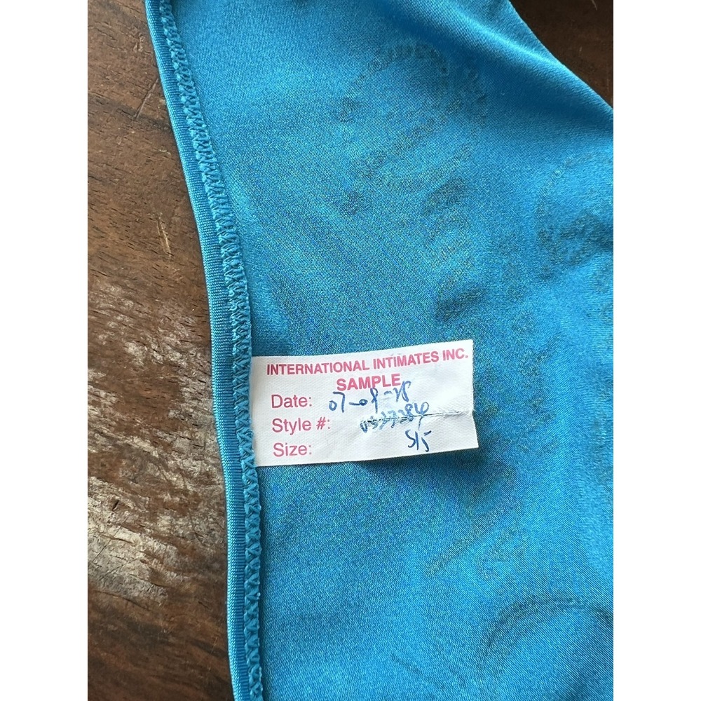 International Intimates Sample Blue Rhinestone Graphic Ruffle Panties S/S - Picture 5 of 7